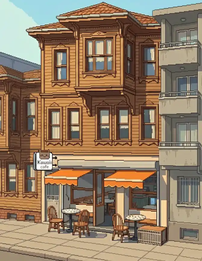 Kawaii Cafe Pixel Art